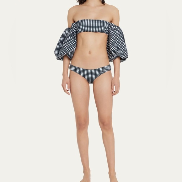 Caroline Constas Kali Bikini Bottom in Gingham Size L - Picture 4 of 15